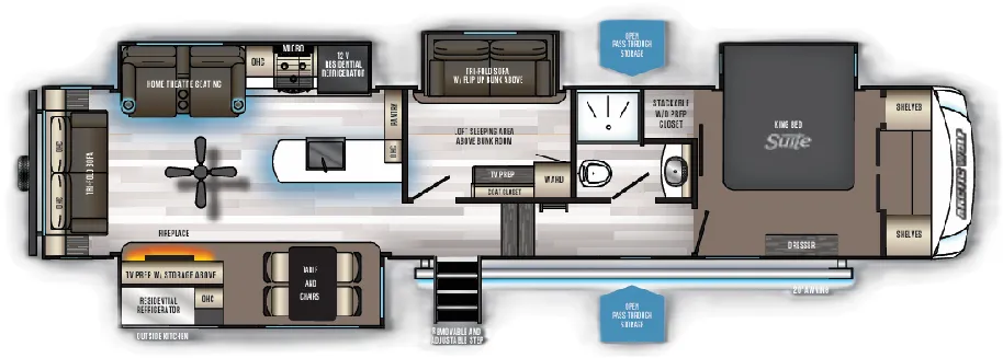 Forest River Cherokee Arctic Wolf 3660 SUITE floor plan