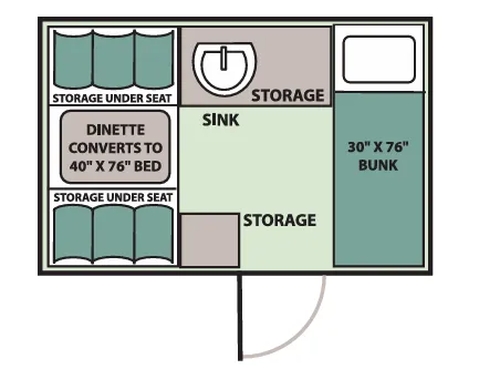 Aliner Scout-Lite Base floor plan