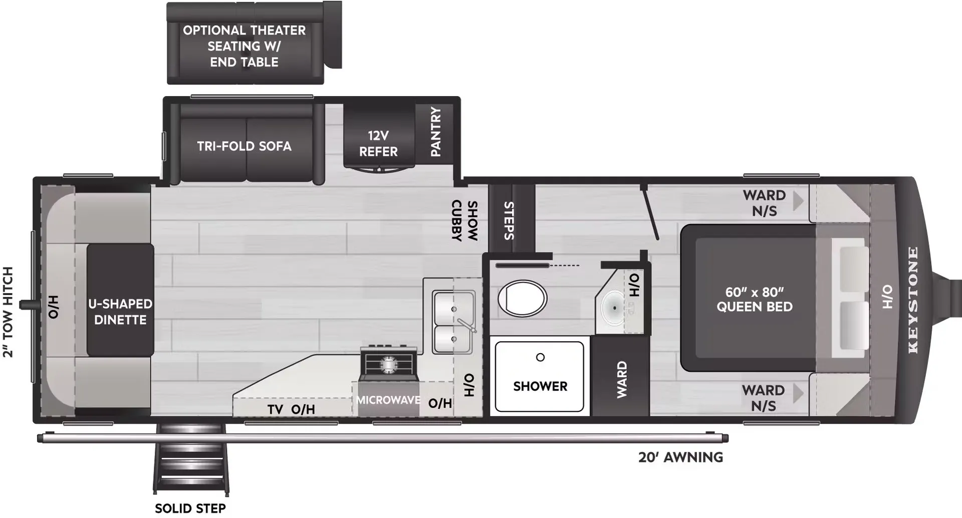 2026 Keystone Arcadia Select 25SRD - Floor plan