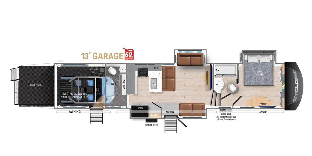 2021 Heartland Cyclone 4006 floor plan