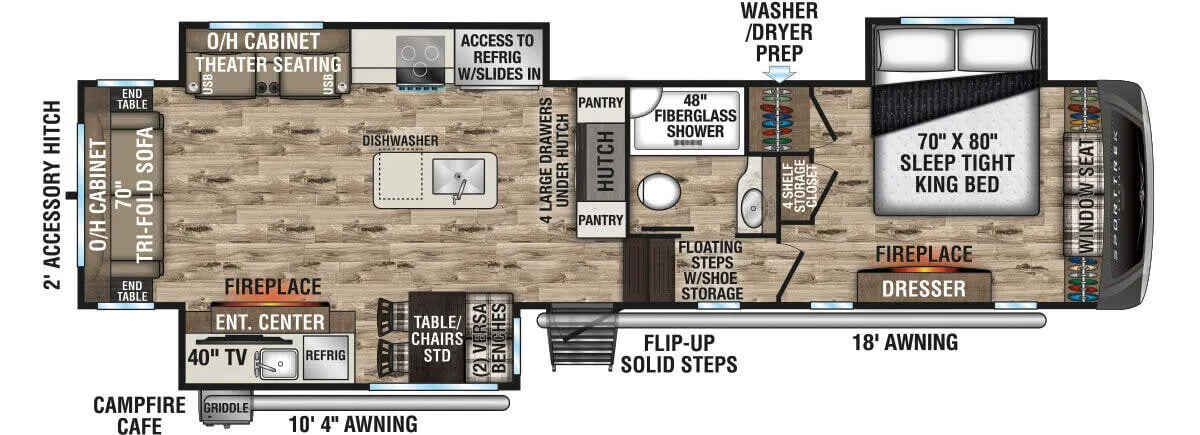 Venture RV SportTrek 5 Touring Edition 5 TOURING EDITION STTF353VIK floor plan