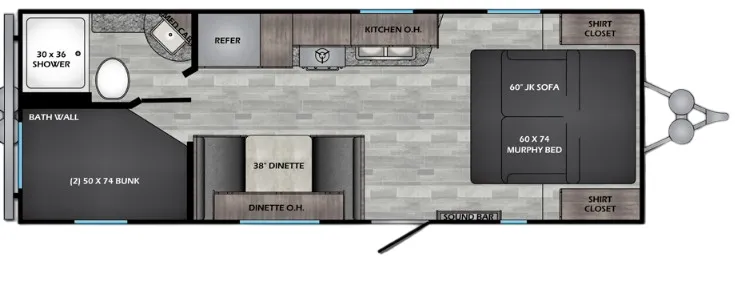 CrossRoads Zinger Lite 229BH floor plan