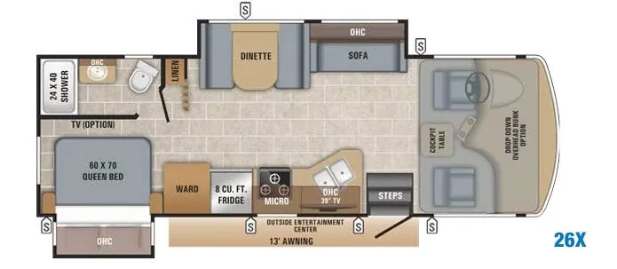 Jayco Alante 26X floor plan