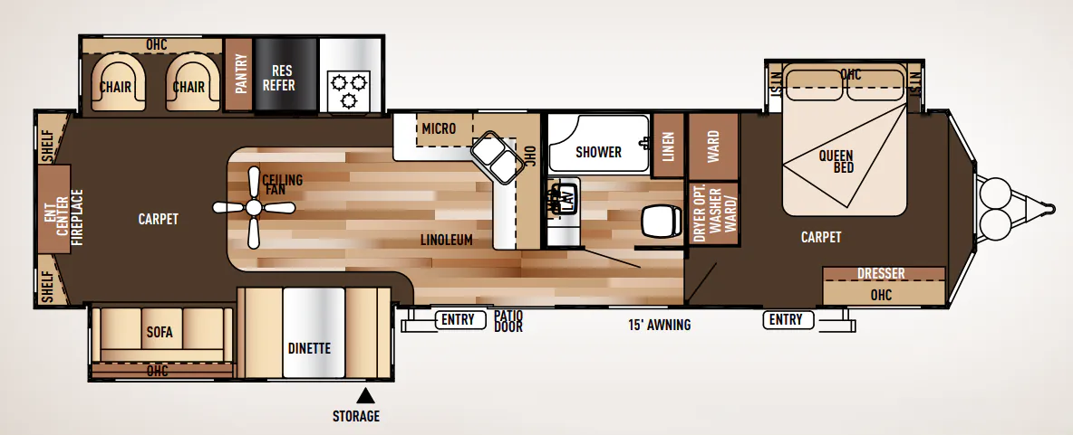 Forest River Wildwood DLX 400RETS floor plan