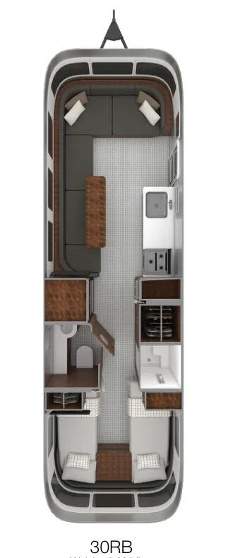 Airstream Globetrotter 30RB floor plan