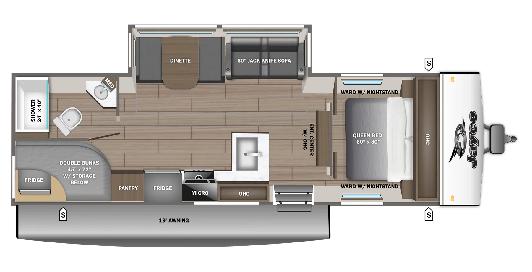 2027 Jayco Jay Feather SL 26BHSL - Floor plan