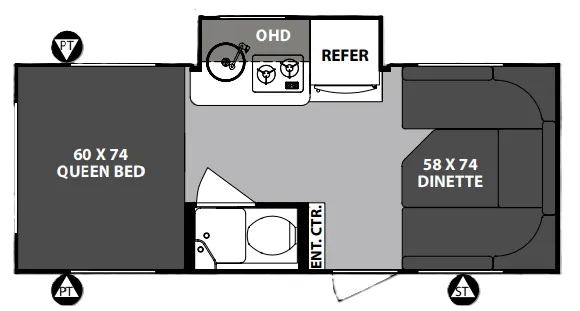 Forest River R-Pod RP-178 floor plan