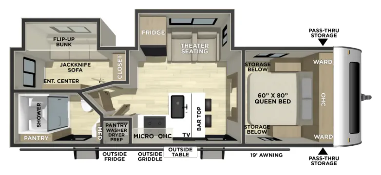 Coachmen Freedom Express Ultra Lite 271BHE floor plan