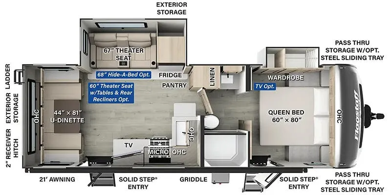 Forest River Flagstaff Super Lite 26SRD floor plan