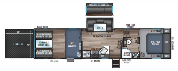 Forest River Cherokee Wolf Pack 295PACK13 floor plan
