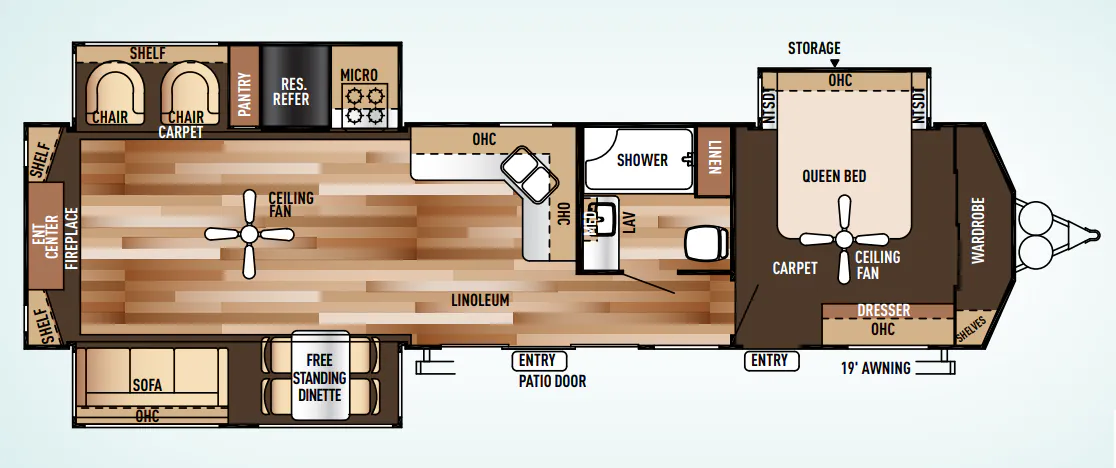 Forest River Wildwood Lodge 407REDS floor plan