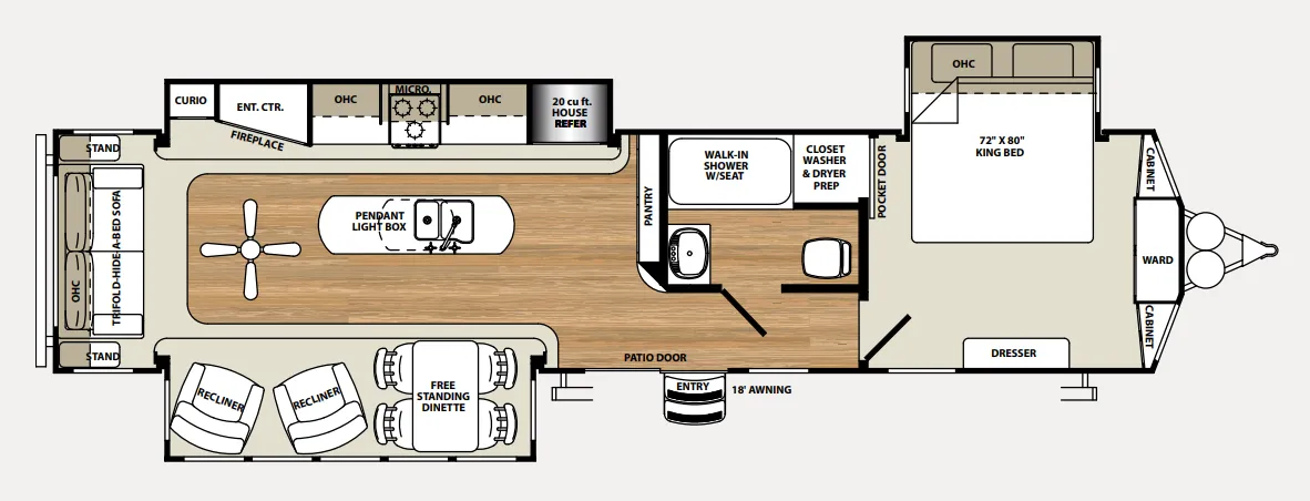 Forest River Sierra Destination 393RL floor plan