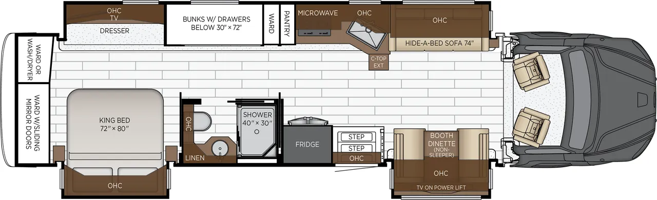 Newmar Super Star 4040 floor plan