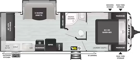 Keystone Bullet Premium 257RSS floor plan