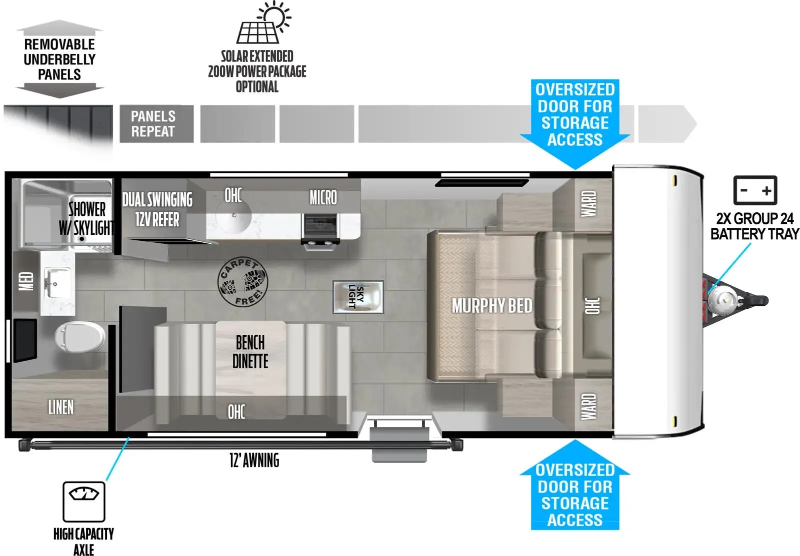 Forest River Salem FSX 167RBK floor plan