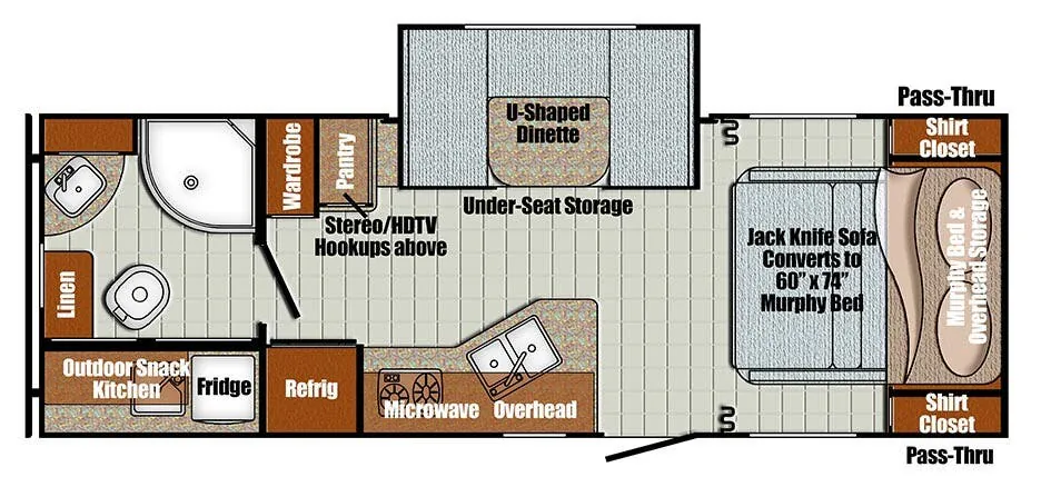 Gulf Stream Vintage Cruiser 23MBS floor plan