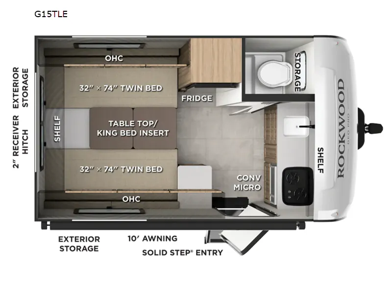 2027 Forest River Rockwood GEO Pro G15TLE - Floor plan