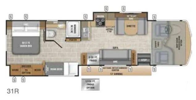 Entegra Coach Vision 31R floor plan