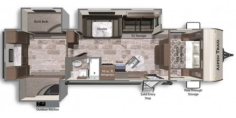 Dutchmen Aspen Trail 3230BHS floor plan
