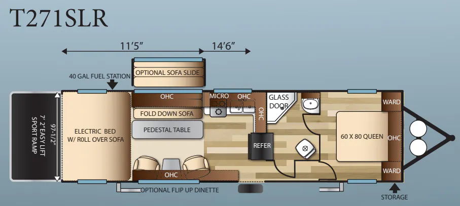Forest River Sandstorm SLR T271SLR floor plan