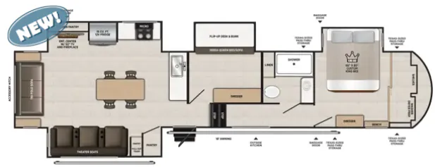 Forest River Wildwood Heritage Glen 373MBRL floor plan