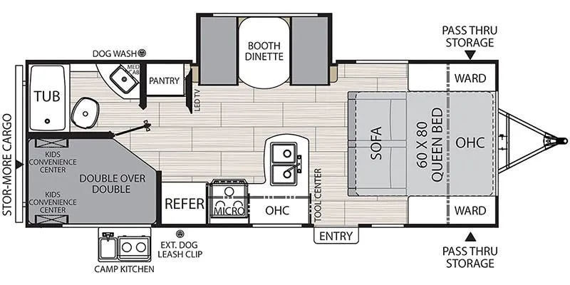Coachmen Spirit XTR 2146BHX floor plan