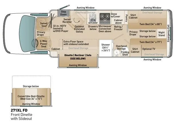 Coach House Platinum 271XL FD floor plan