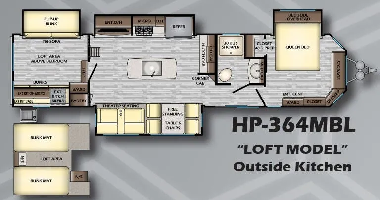 CrossRoads Hampton HP364MBL floor plan