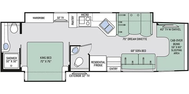 2021 Thor Motor Coach Magnitude BH35 - Floor plan