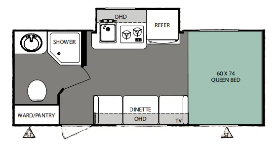 Forest River R-Pod 180 floor plan