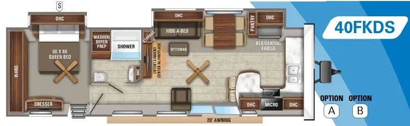 Jayco Jay Flight Bungalow 40FKDS floor plan