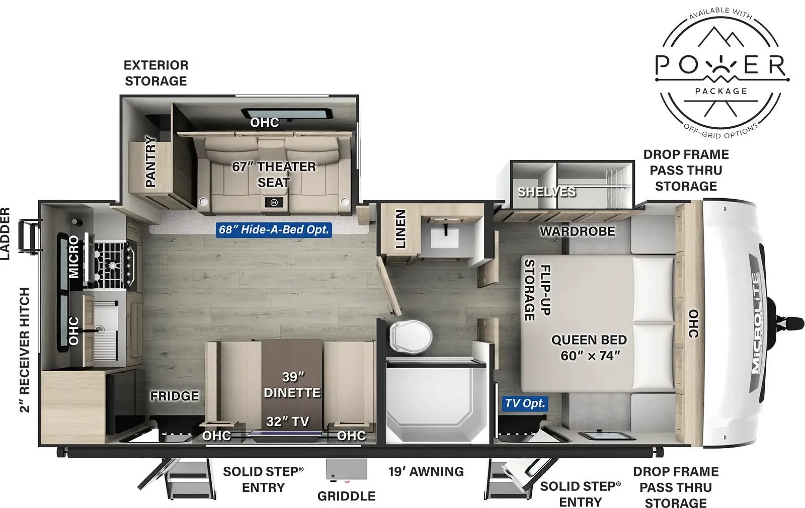 2025 Forest River Flagstaff Micro Lite 25SRK - Floor plan