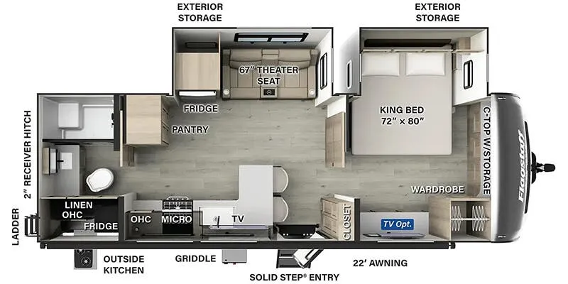 2025 Forest River Flagstaff Classic 826KBS floor plan