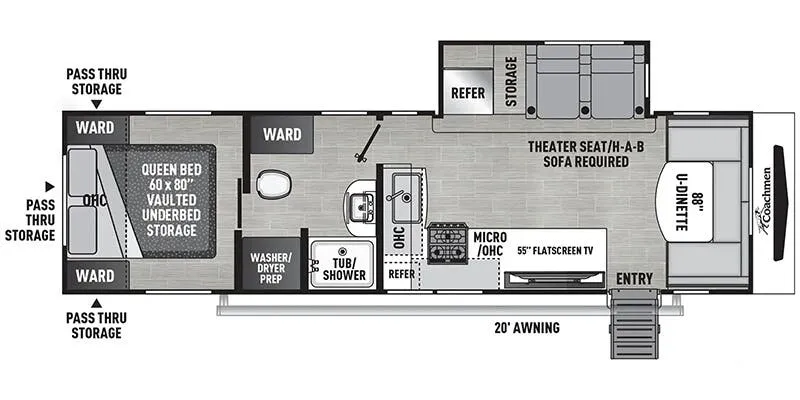 2024 Coachmen Freedom Express Ultra Lite 298FDS floor plan