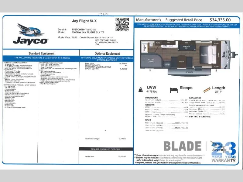 2026 Jayco Jay Flight SLX 250BHW - Photo 3