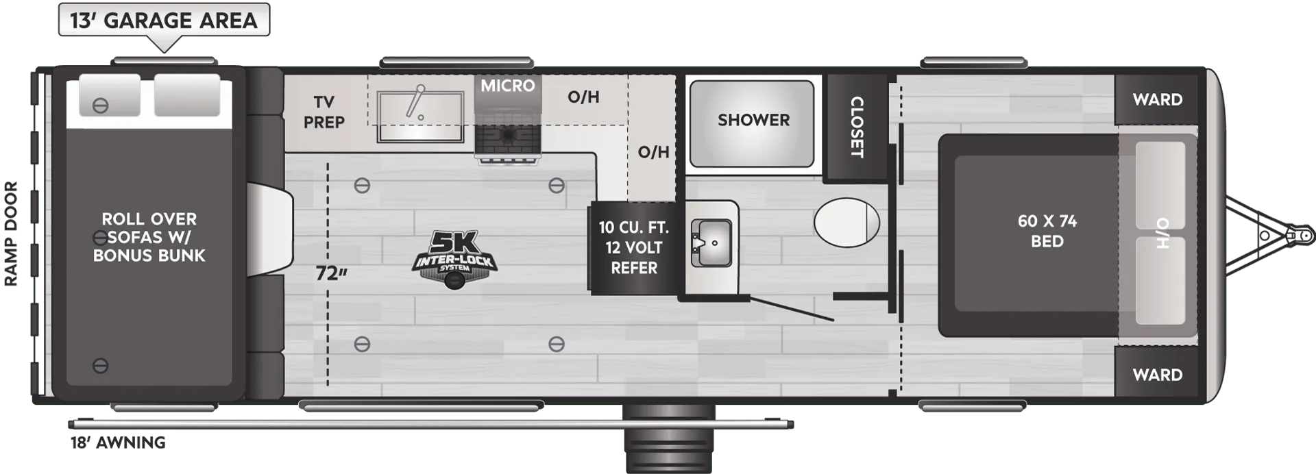 Keystone Carbon Aluminum 29WFO floor plan