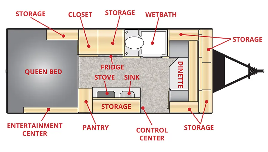 2024 Xtreme Outdoors Little Guy MAX floor plan