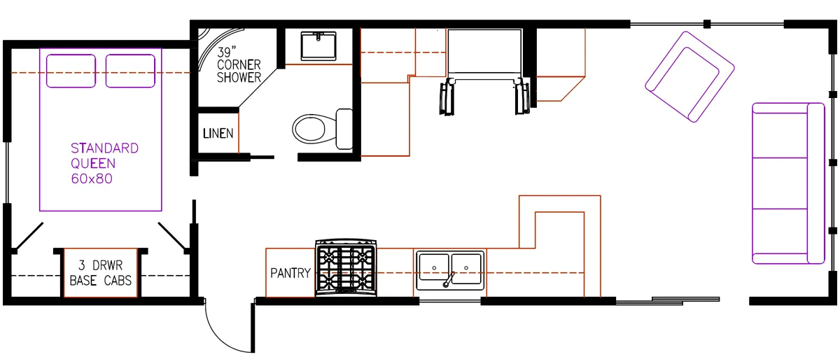 Elevation Park Model Company 5 Series 5-112 floor plan