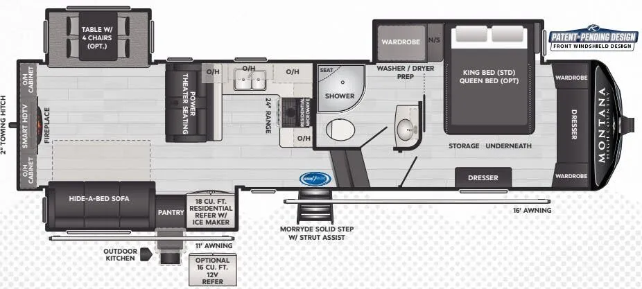 Keystone Montana High Country 311RD floor plan