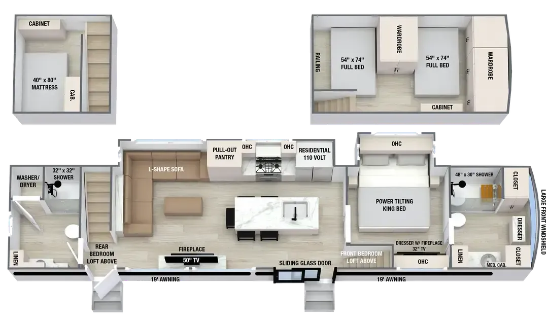Alliance RV Benchmark 44LFT floor plan