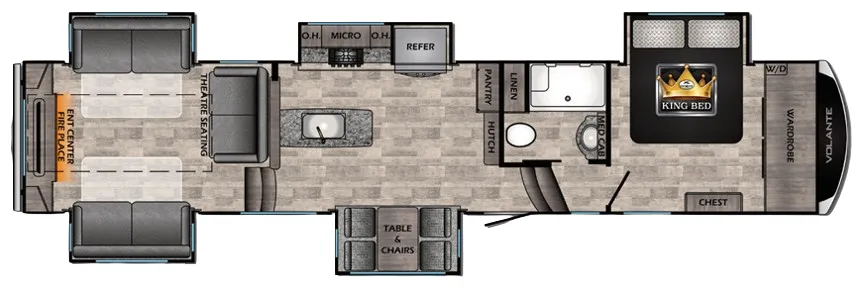 CrossRoads Volante 3860RL floor plan