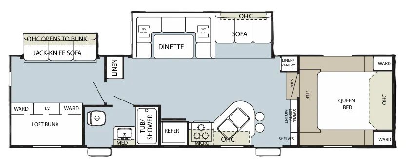 Forest River Cherokee 295B+ floor plan