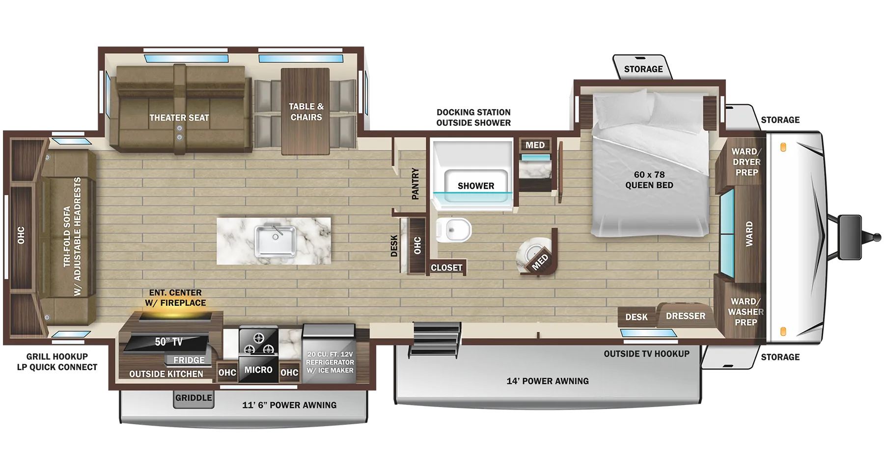 2025 Highland Ridge Open Range 322RLS - Floor plan