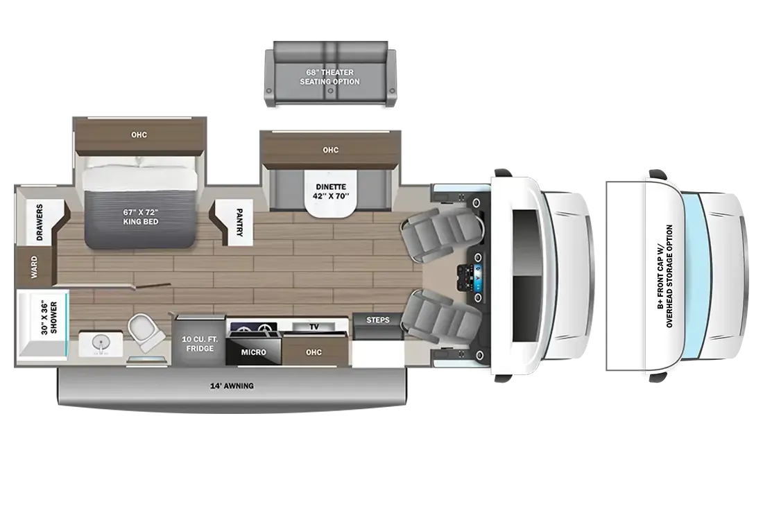 Entegra Coach Qwest 25LP floor plan