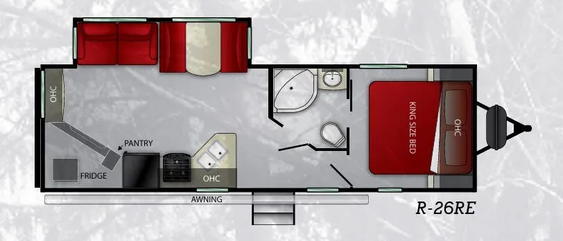 Cruiser RV Radiance 26RE floor plan