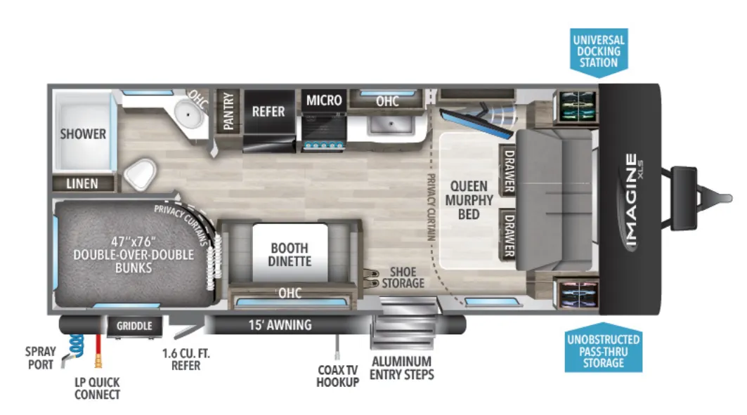 Grand Design Imagine XLS 21BHE floor plan