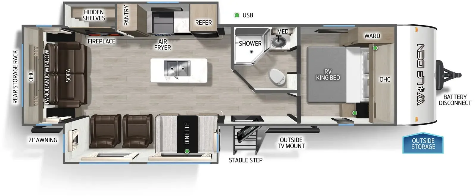 2026 Forest River Cherokee Wolf Den 273XLK - Floor plan