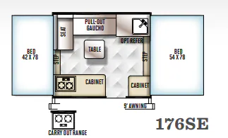 Forest River Flagstaff SE 176SE floor plan