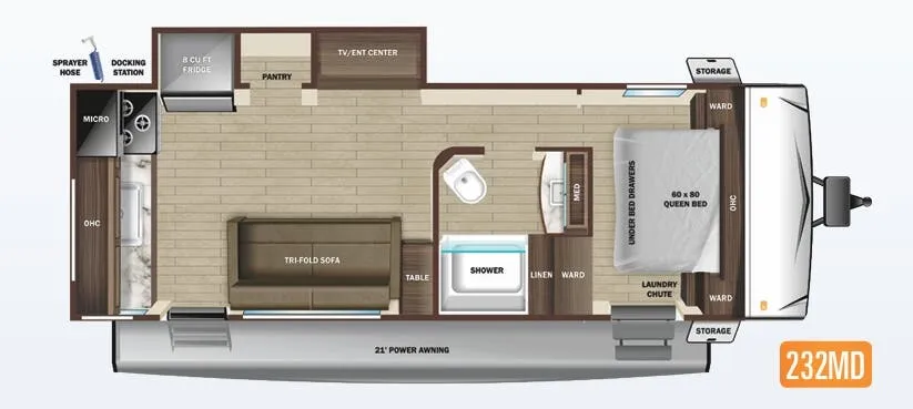 Highland Ridge Mesa Ridge S-Lite 232MD floor plan
