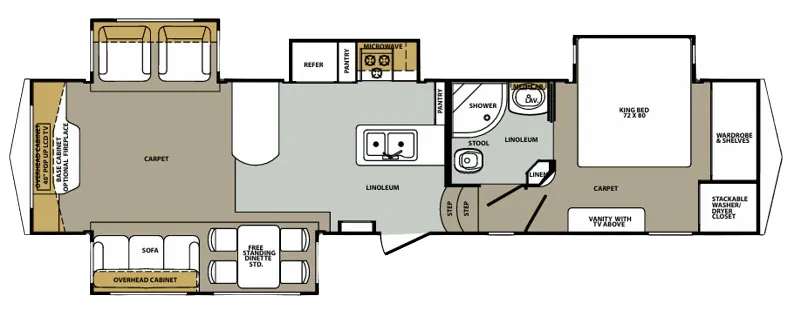 Forest River Cardinal 3515RT floor plan